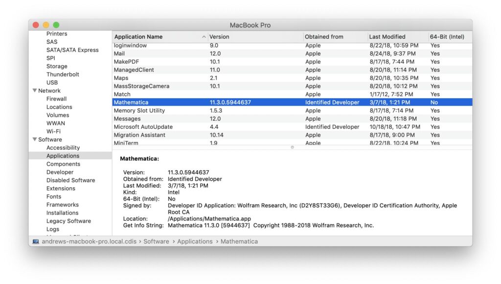 Wolfram Mathematica 14 for macOS Mojave