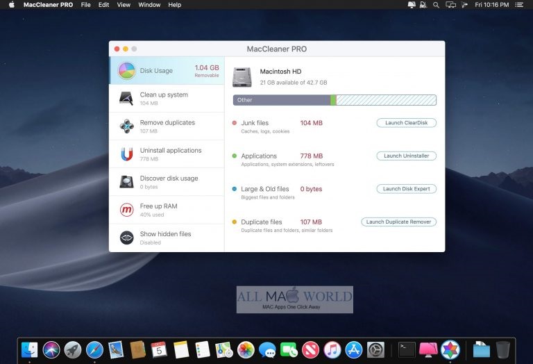 MacCleaner PRO 2 Free Download allmacworld