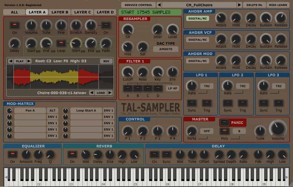 Togu Audio Line TAL-Sampler 4 for Mac Free Download