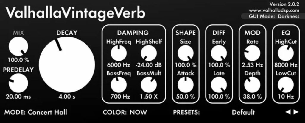 Valhalla DSP Valhalla VintageVerb 4 for Mac Free Download