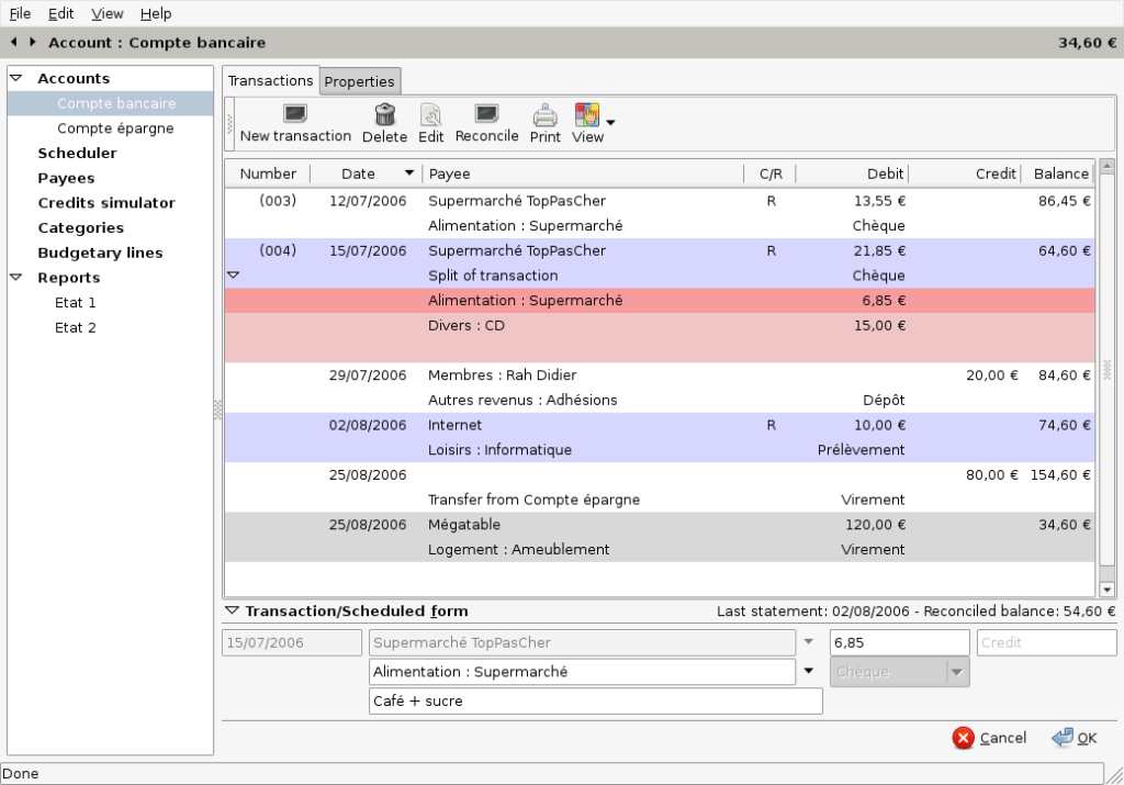 Grisbi Finance Manager 3 for Mac Free Download