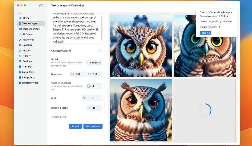 DiffusionBee 2024 for Mac Free Download